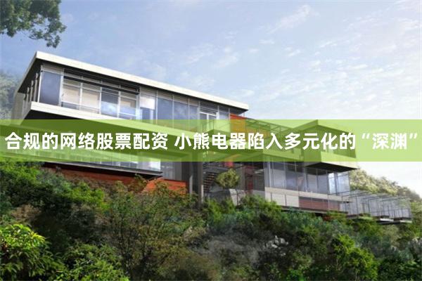 合规的网络股票配资 小熊电器陷入多元化的“深渊”